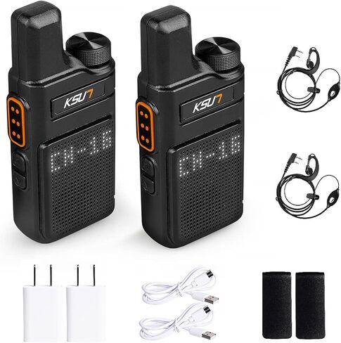 KSUN 4 Pack Walkie Talkies for Adults with Earpiece and Mic 22 FRS Channels Drop-Resistant, Dotted Matrix Display Long Range VOX 4000mAh Battery for Cruise Hiking Camping M6 in Saudi Arabia