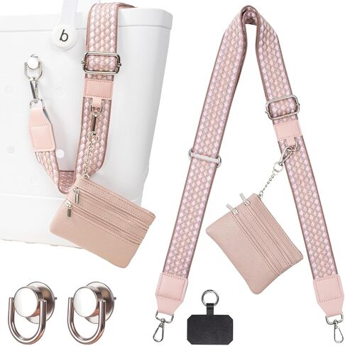 3 in 1 Strap for Bogg Bag Accessories &Clip and Go Strap for Phone Wallet Crossbody with Zippered Pouch in Saudi Arabia