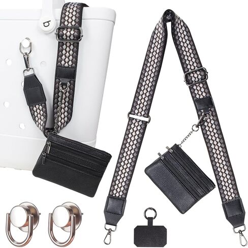 3 in 1 Strap for Bogg Bag Accessories &Clip and Go Strap for Phone Wallet Crossbody with Zippered Pouch in Saudi Arabia