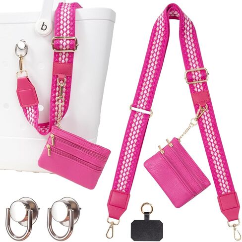 3 in 1 Strap for Bogg Bag Accessories &Clip and Go Strap for Phone Wallet Crossbody with Zippered Pouch in Saudi Arabia