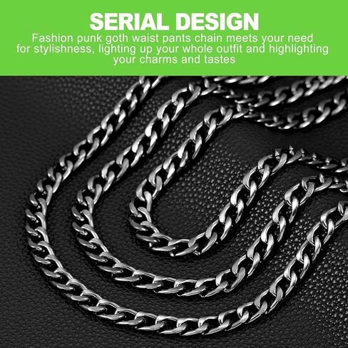 Multi-Layer Wallet & Pant Chain for Men Women Heavy Duty Jean Chain Goth Punk Biker Style Accessories for Jeans Skirts Bags in Saudi Arabia