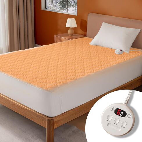Heated Mattress Pad King Size,Dual Control Electric Mattress Pad, 78" x 80",Fast Heating Bed Warmer with 6 Heating Levels & 10H Auto Off,Fit Up to 21" Deep Pocket,ETL & FCC Certified,Machine Washable in Saudi Arabia