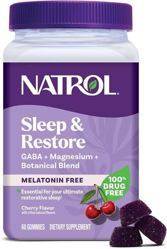 Natrol Sleep & Restore Capsules with Magnesium Glycinate 100mg, GABA, Essential for Your Ultimate Restorative Sleep, Melatonin-Free, 30 Day Supply in Saudi Arabia