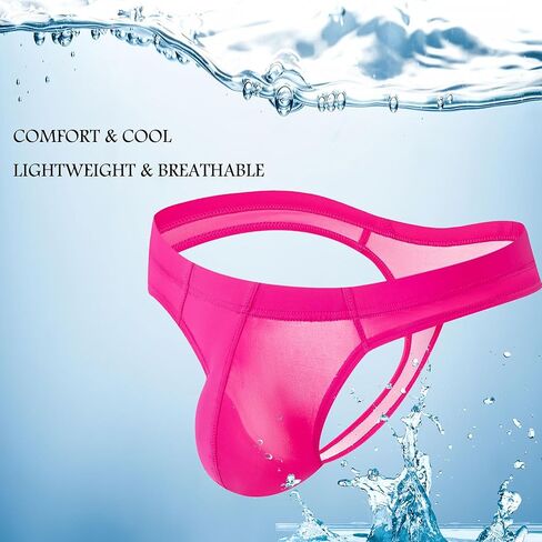 JOCKMAIL Mens Thongs Underwear JockStrap Mens Bikini Underwear G-string Jockstraps for Men Ice Silk Underwear in Saudi Arabia