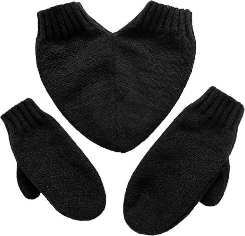 Clobeau 3PCS Couple Hand Holding Mittens for Cold Weather, Winter Warm Full Finger Knitted Mittens for Couples Lovers in Saudi Arabia