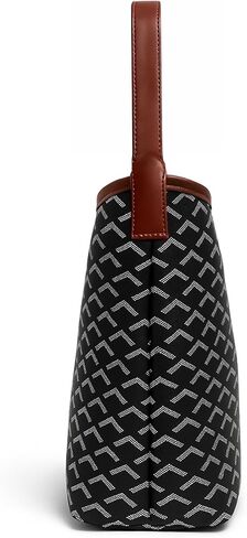 Trendy Vegan Leather Hobo Tote Bag for Women, Large Shoulder Handbag with Pouch, Everyday Work Purse with Brown Trim Design in Saudi Arabia