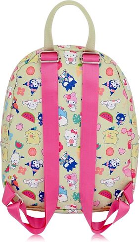 حقيبة ظهر Fast Forward Sanrio Hello Kitty مقاس 10 بوصات للجنسين حقيبة ظهر نهارية | حقيبة ظهر صغيرة لطيفة من جلد البولي يوريثان محفظة كتف | حقيبة Hello Kitty وإكسسواراتها in Saudi Arabia