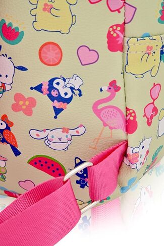 حقيبة ظهر Fast Forward Sanrio Hello Kitty مقاس 10 بوصات للجنسين حقيبة ظهر نهارية | حقيبة ظهر صغيرة لطيفة من جلد البولي يوريثان محفظة كتف | حقيبة Hello Kitty وإكسسواراتها in Saudi Arabia