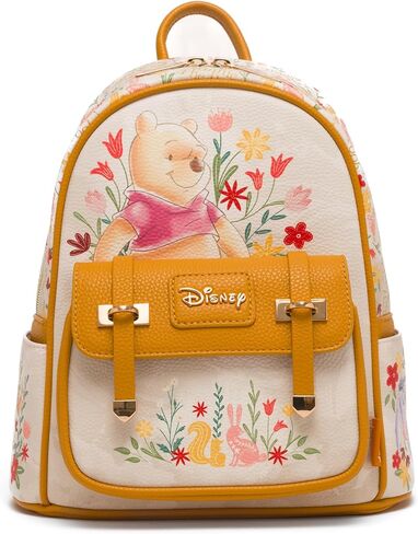 Disney Winnie the Pooh Floral 11" Vegan Leather Fashion Mini Backpack in Saudi Arabia