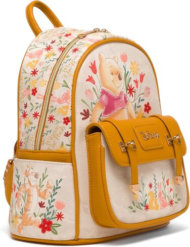 Disney Winnie the Pooh Floral 11" Vegan Leather Fashion Mini Backpack in Saudi Arabia