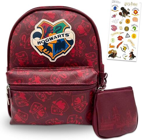 Harry Potter Mini Backpack for Adults - Bundle with Hogwarts 12" Leather Backpack and Coin Purse for Men, Women Plus More | Harry Potter Bookbag in Saudi Arabia