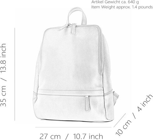 T138 - ital ladies leather backpack bag (Lightgold metallic) in Kuwait