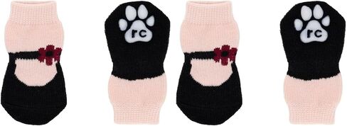 RC Pet Products Fun PAWks Anti-Slip, Stylish, Functional, Protective Dog Socks | X-Large, Mary Janes Pink in Kuwait