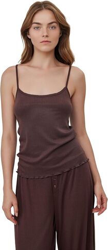 قميص Gottex Beach Life Daydream Pointelle Loungewear بدون أكمام - نسيج محبوك، رقبة واسعة، حافة بحاشية الخس، بدون أكمام in Saudi Arabia