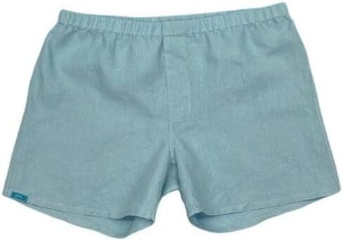 Linen Boxer for Men, Assorted Colors (US, Alpha, Large, Regular, Regular, Pasty Blue) in Saudi Arabia