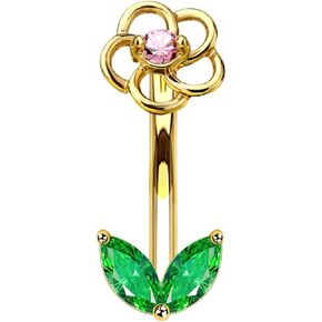 Flower Eyebrow Rings Piercing Jewelry, 16G Internally Threaded Rook Piercing Jewelry, 316L Stainless Steel Lip Labret Barbells 8mm in Saudi Arabia