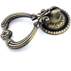 Garneck 2Pcs Zinc Alloy Cabinets Ring Knobs Extra-Thick Antique Style Pulls for Dresser Drawers Kitchen Cupboard Hardware Vintage in Saudi Arabia