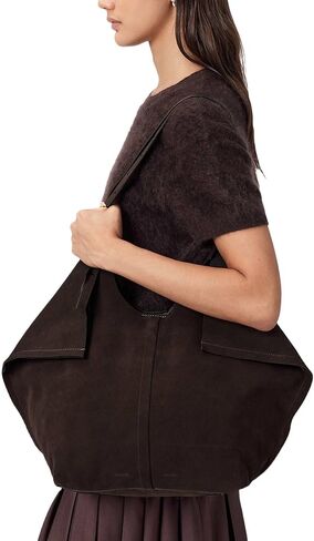 حقيبة يد AllSaints Ara Suede East/West، بني مر in Saudi Arabia