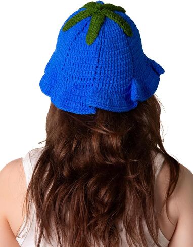 cheetahboo Knitted Fruit Hats for Womens - Blueberry Lemon Orange Hat Adult Women Teens Cosplay Halloween Costumes in Kuwait