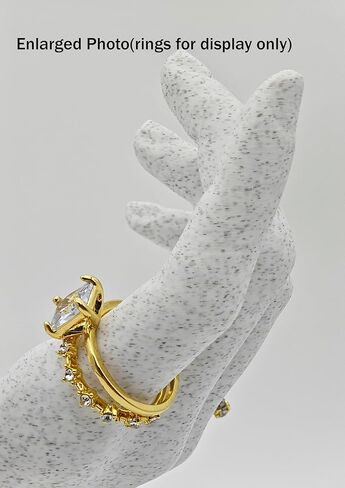 Hand Jewelry Holder, Stone-like Bracelet Holder & Display for Rings, Necklaces & Watches, Y2K Room Decor for Girls & Women, 5.6" Tall, White Marble in Saudi Arabia