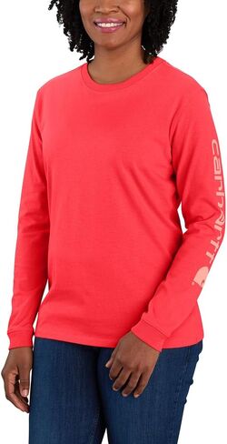 Carhartt Women's Plus Size Loose Fit Heavyweight Long Logo Sleeve Graphic T-Shirt in Saudi Arabia