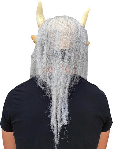 Ghoulish Productions Krampus White Scary Halloween Latex Mask Horror Xmas in Saudi Arabia