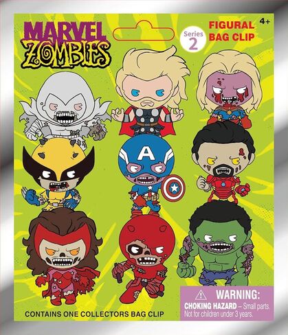 Marvel Zombies Series 2 – 5" Collectible Bag Clip – Blind Bag (ONE Random Figure) – Superhero Character Keychain/Backpack Accessory | Official Licensed Merchandise in Saudi Arabia