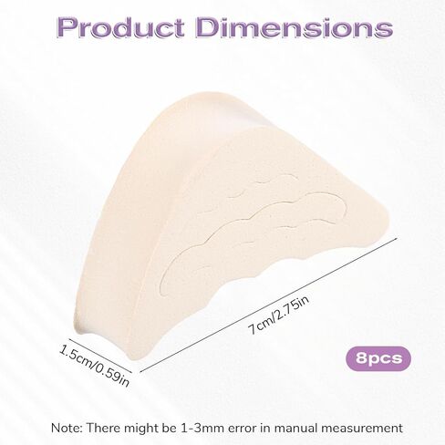 4 Pairs Shoe Filler Inserts Adjustable Toe Inserts for Shoes Too Big Half-Size Toe Pads for Women and Men Cushion Insert for Loose Shoes, High Heels, Sneakers, Boots, Black and Beige in Saudi Arabia