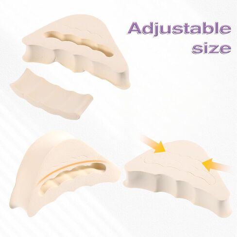 4 Pairs Shoe Filler Inserts Adjustable Toe Inserts for Shoes Too Big Half-Size Toe Pads for Women and Men Cushion Insert for Loose Shoes, High Heels, Sneakers, Boots, Black and Beige in Saudi Arabia