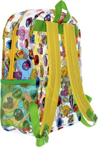 INTIMO Sesame Street Elmo Big Bird Cookie Monster Clear Travel Backpack For Daily Use in Saudi Arabia