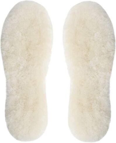 Sheepskin Insoles, Genuine Thick Warm Wool Insert for Women Men, Warm Fleece Wool Insoles, Replacement Sheepskin Soles for Shoes Boots Slippers in Saudi Arabia