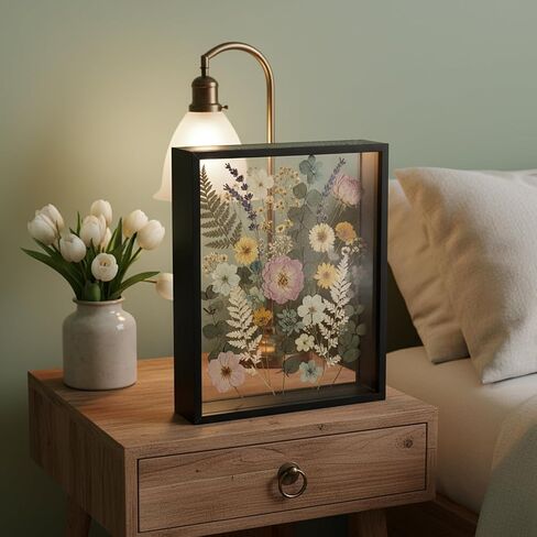 Double-Sided Acrylic Shadow Box Frame, 8x10 Wooden Display Case with Removable Panels for Dried Flowers, Keepsakes, Tickets - 1.2" Deep Black Tabletop Memory Box in Kuwait