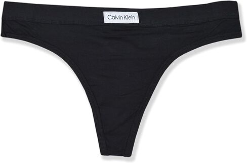 Calvin Klein Womens 3 Pack Tab Logo Cotton Blend Panty Underwear Thongs, in Saudi Arabia
