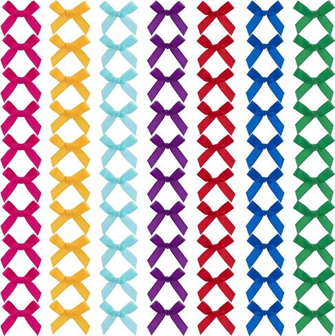 70pcs Mini Ribbon Bows for Craft, Small Satin Ribbon Bow, Soft Bowknot Sewing Accessories for Flowers Bakery Gift Wrapping Christmas Wedding Birthday Party Decoration- Wine Red in Kuwait