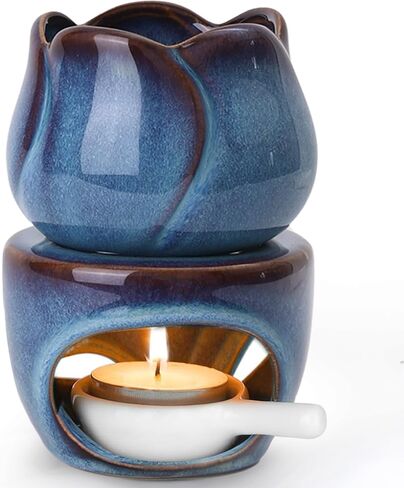 مجموعة من شعلات الزيوت العطرية من كومساف، موقد شمع برائحة العلاج العطري، موزع زيت السيراميك، حامل شمع، حامل شمع، ديكور غرفة النوم، هدية الكريسماس للدفء المنزلي in Kuwait