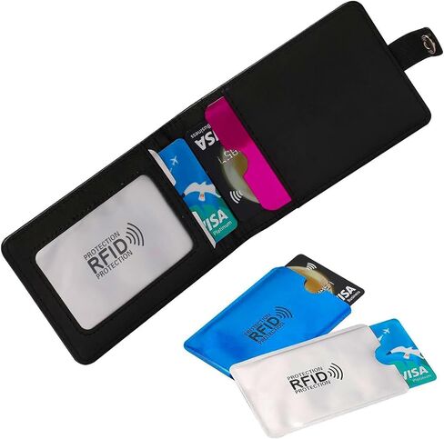 10 RFID Blocking Sleeves Set Identity Theft Protection Secure Sleeves Set.Waterproof aluminum foil slim Design easily into your Wallet in Saudi Arabia