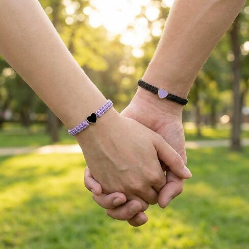 أساور Bf وGf متطابقة للزوجين، سوار مطاطي قابل للتعديل لأفضل صديق وصديق له ولها in Kuwait