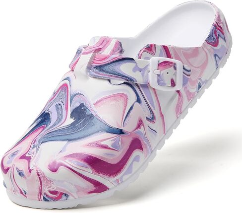 ihinzry Slip Resistant Work Clogs with Adjustable Buckle - Comfortable Slip-On Shoes for Chef, Nurse, Gardener, Easy Clean & Durable Professional Footwear in Saudi Arabia