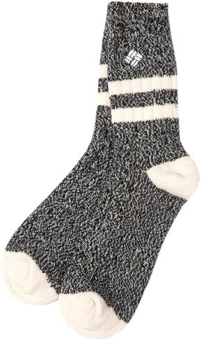 Columbia Women's Super Soft Thermal Crew Socks 2 Pair (Black/Ivory Stripe) in Saudi Arabia
