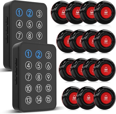 CallToU Wireless Caregiver Pager Nurse Call Button for Elderly LED Call Light Nurse Alert System Call Bell for Patients at Home Clinic/Medical Institution/Nursing Home 500+ft in Kuwait