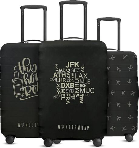 Reversible Luggage Covers & Protectors - Versatile & Washable Luggage & Suitcase Covers | Anti-Scratch Suitcase Cover for Travel (Charcoal Brown Departure, X-Large (72-78 x 49-54 x 29-33cm) in Saudi Arabia