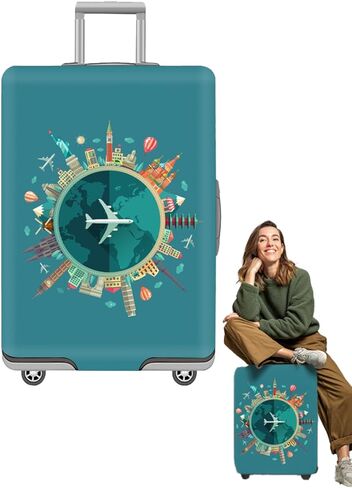 Suitcase Protector, Thick Stretchable Luggage Cover for 26-28 Inch Carry On, Travel Accessories, Green in Saudi Arabia
