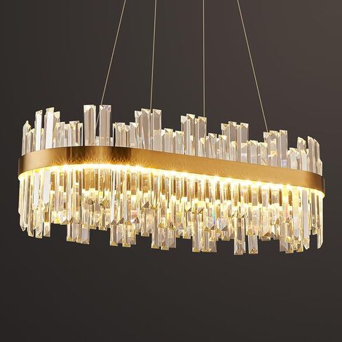 Black Modern Led Crystal Chandelier: 23.6" Round Contemporary 3 Color Dimmable Dining Room Light Fixture over Table - Adjustable Lighting Chandeliers for Bedroom Living Kitchen Island Entryway Foyer in Saudi Arabia