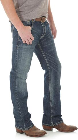Wrangler Men's Retro Slim Fit Boot Cut Green Jeans in Saudi Arabia