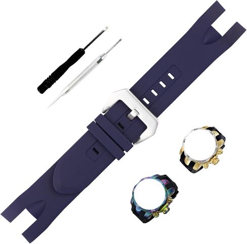 سوار ساعة مطاطي 26 ملم متوافق مع مجموعة Invicta Reserve Collection Venom 5732 1219 6118 6117 6105 6116 6110 14467 16149 18535 استبدال إكسسوارات حزام Wirstband للرجال والنساء in Saudi Arabia