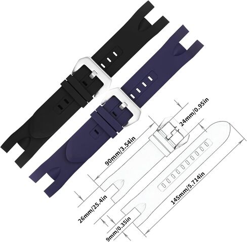 سوار ساعة مطاطي 26 ملم متوافق مع مجموعة Invicta Reserve Collection Venom 5732 1219 6118 6117 6105 6116 6110 14467 16149 18535 استبدال إكسسوارات حزام Wirstband للرجال والنساء in Saudi Arabia