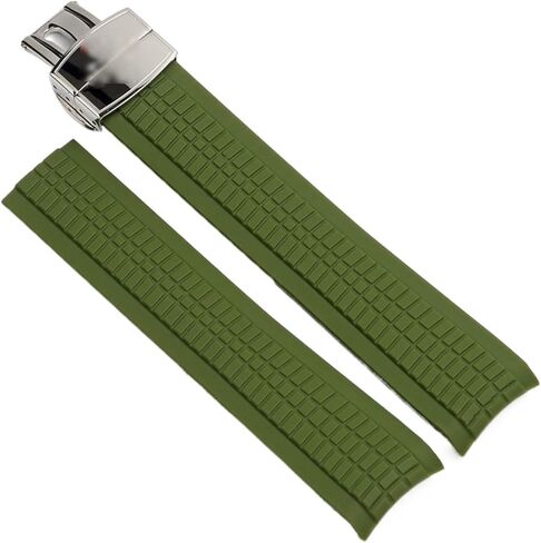 Soft Rubber Watch Band Aquanaut Fits for Patek Philippe Silicone 5164A 5167A 5168A 21mm Folding Buckle Watch Strap (Color : Black-No Buckle, Size : 21mm) in Saudi Arabia