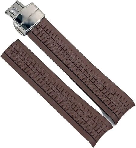 Soft Rubber Watch Band Aquanaut Fits for Patek Philippe Silicone 5164A 5167A 5168A 21mm Folding Buckle Watch Strap (Color : Black-No Buckle, Size : 21mm) in Saudi Arabia