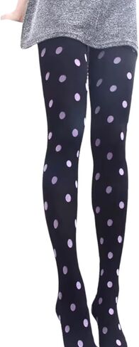 Funky Polka Dot Tights Y2k Whimsy Twee Stockings Colorful 2000s Vintage Patterned Tights Whimsical Accessories in Saudi Arabia