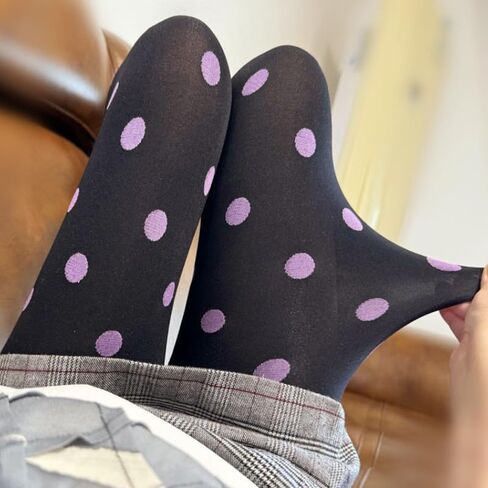 Funky Polka Dot Tights Y2k Whimsy Twee Stockings Colorful 2000s Vintage Patterned Tights Whimsical Accessories in Saudi Arabia